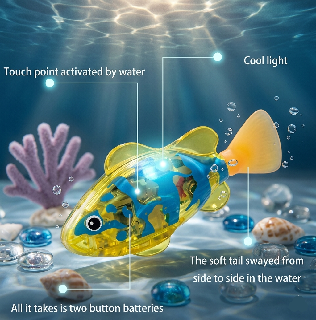 ✨ Erlynx™ MagicGlow Electric Swimming Fish Toy 🎵