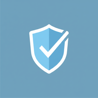 A minimalist shield icon with a checkmark, symbolizing quality and protection.